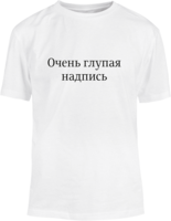 Футболка с глупой надписью