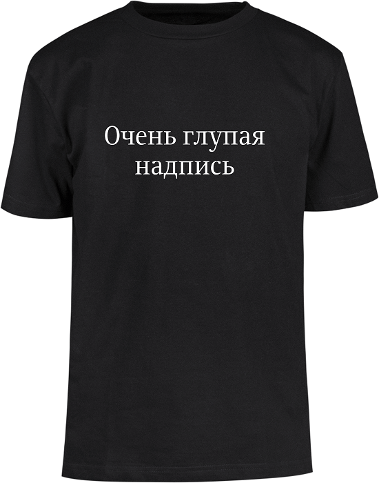 Футболка с глупой надписью